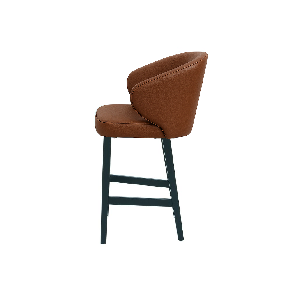 Scaun bar piele naturala GALBENA | model CAPRICE