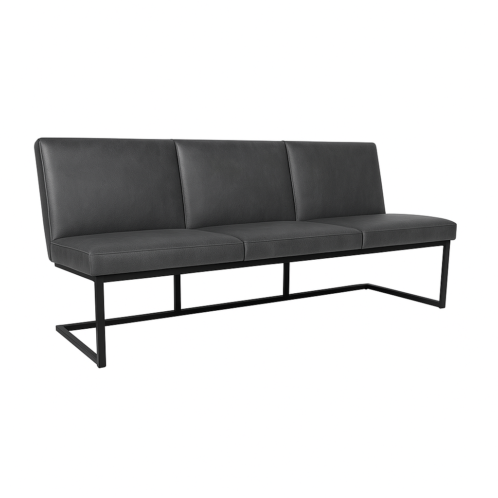 Bancheta piele  FLEET culoare NEGRU