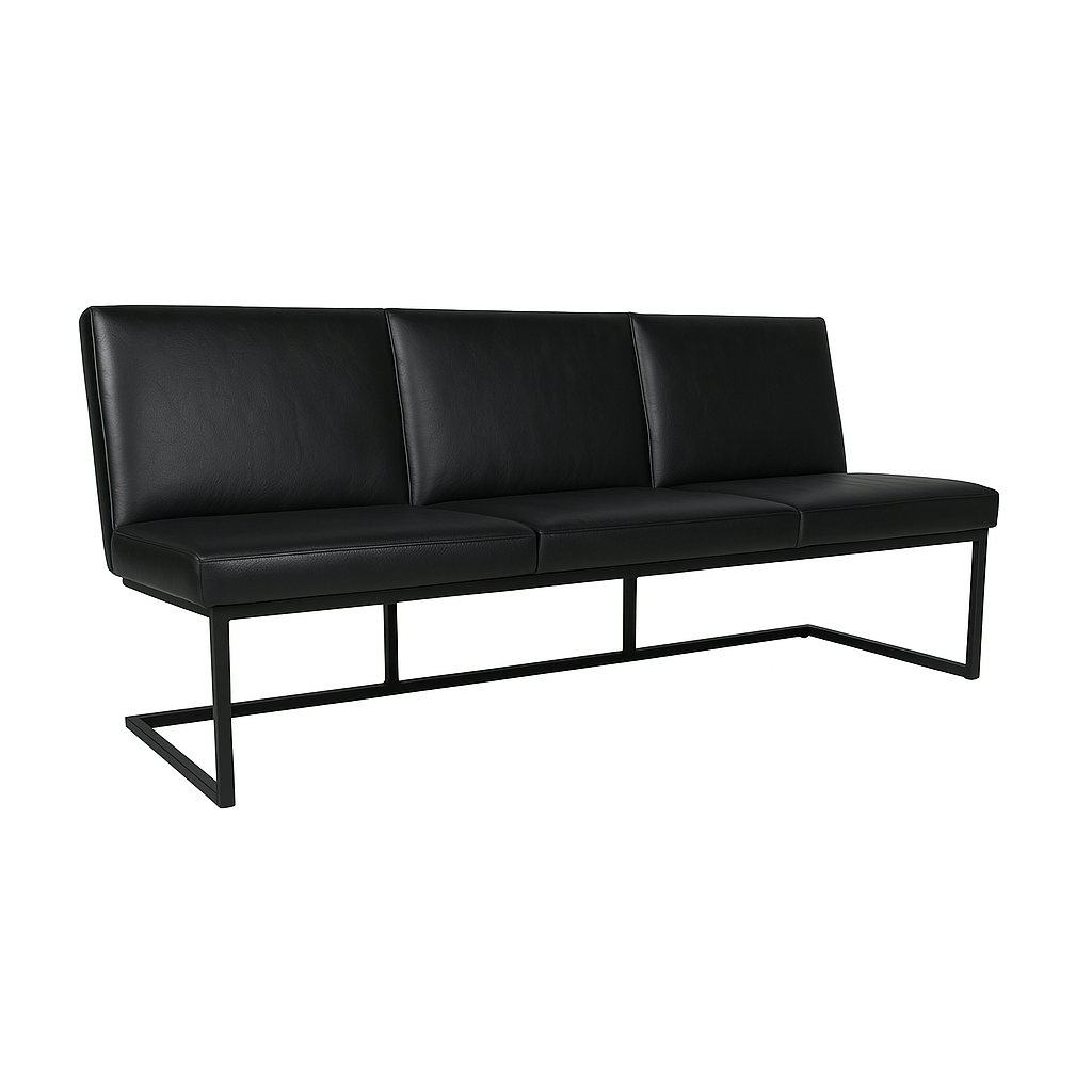 Bancheta piele  FLEET culoare MARO