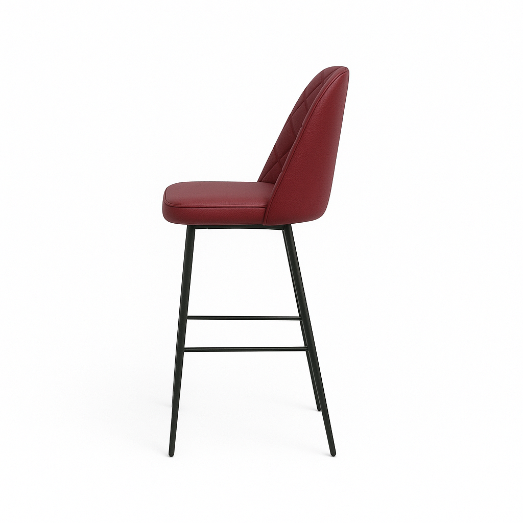 Scaun bar piele naturala VERDE | model FOX