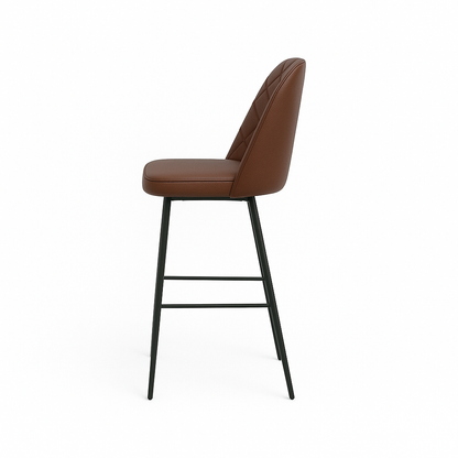Scaun bar piele naturala VERDE | model FOX