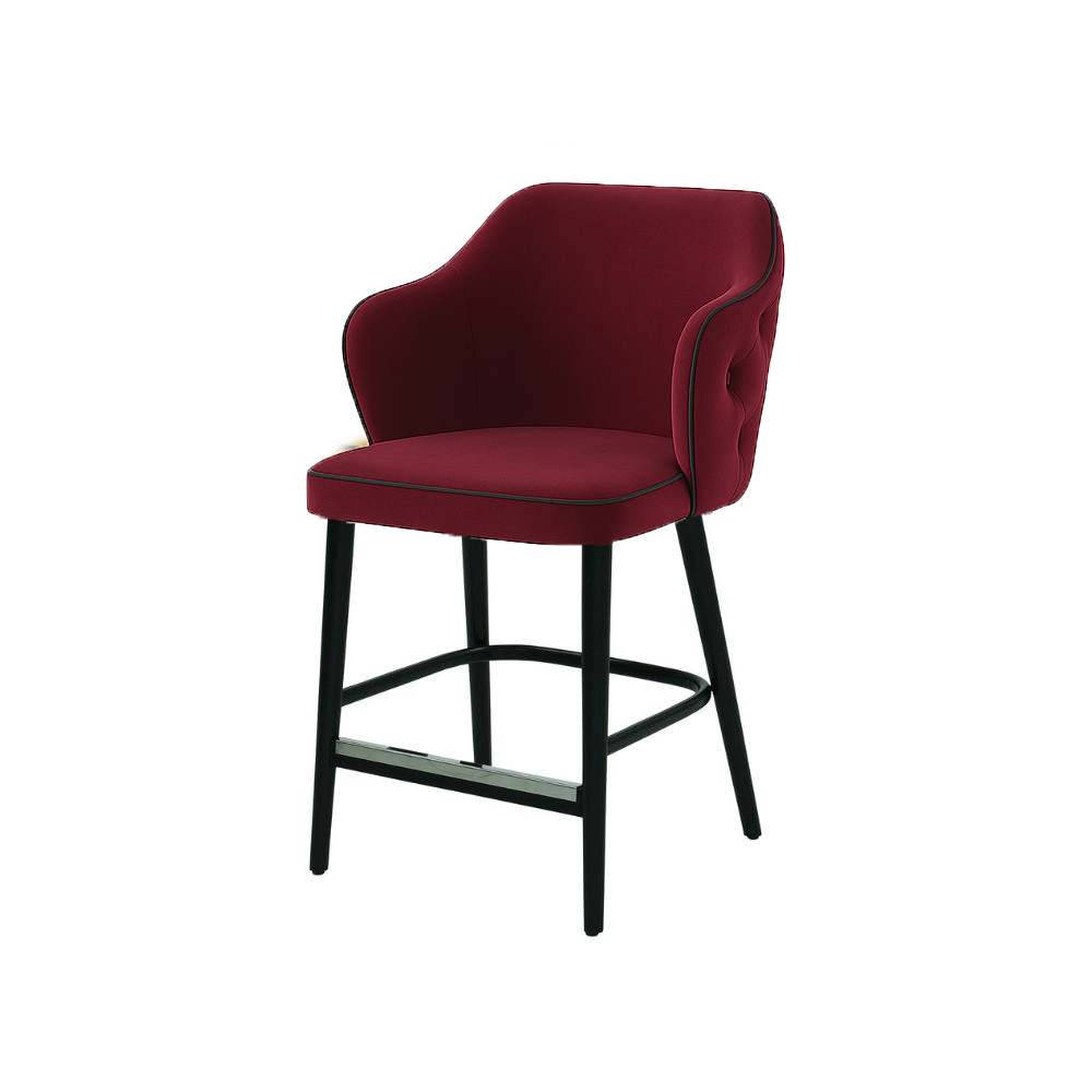 Scaun bar catifea ALBASTRA | model ZOE