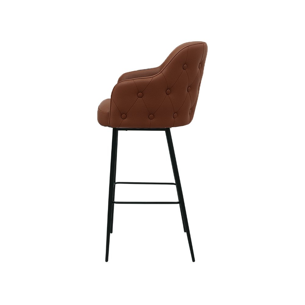 Scaun bar piele BEJ | model TEONA