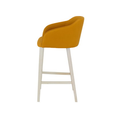 Scaun bar piele VERDE | model CROCO